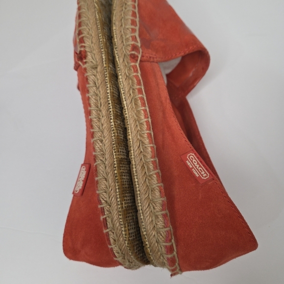 Coach Red  Espadrille Slippers Size 7 - Picture 5 of 7
